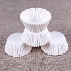 Alternative view of 100 Pcs Paper Cupcake Liner - White