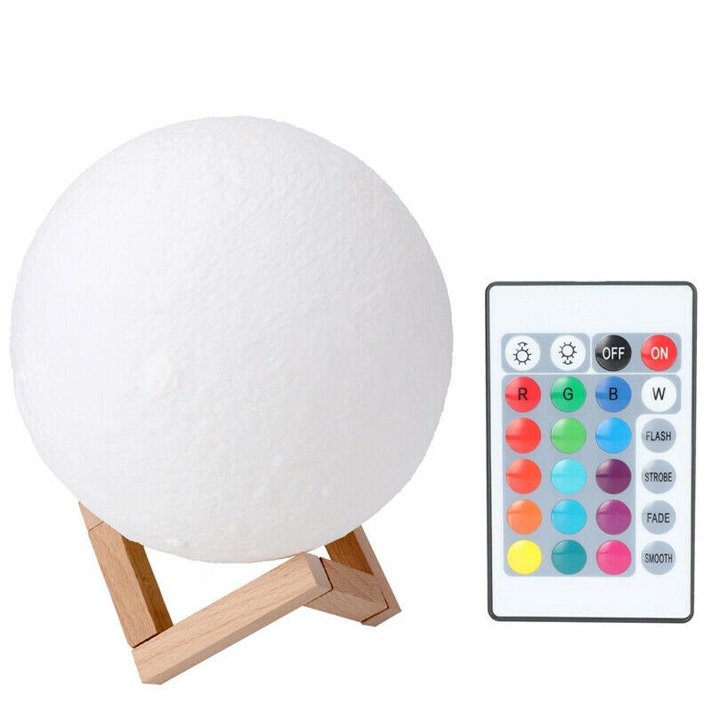 16 Colors Remote Control 3D Moon Lamp - Image 3