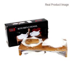 Alternative view of 2 Ceramic Jar Sets with Wooden Base Stand