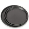3-Piece Set Non-stick Pizza Pan, Round Premium Bakeware, Black - 7218 Alhamra ALHAMRA