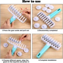 Alternative view of 36 Pcs Fondant Ribbon Cutter Embosser Set