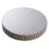 3Pcs 6/8/12inch Stylish Hard Paper Mats & Pads Decor for Birthday and Wedding Party Cakes - Silver Alhamra ALHAMRA