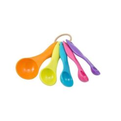 5PCs Cooking Baking Measuring Spoons With Teaspoons, Tablespoons-Multi color Alhamra ALHAMRA