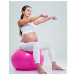 Anti-Burst Maternity Pregnancy Birthing Birth Ball Gym Balls - Pink-Plastic-Alhamra-8002-SP-ALHAMRA