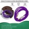 Auxiliary Audio Aux Cable Nylon Braided Unbreakable Cord for Car/Home - 3 Feet - Purple - 3914 Alhamra ALHAMRA