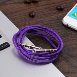 Auxiliary Audio Aux Cable Nylon Braided Unbreakable Cord for Car/Home - 3 Feet - Purple - 3914 Alhamra ALHAMRA