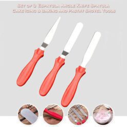 CAKE SPATULAS ANGLED BAKING TOOLS - RED