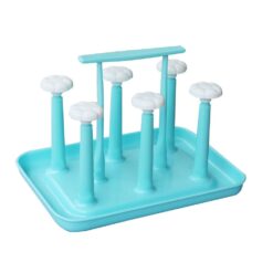 Classic Glass Stand Rolex 6 Hooks Cup Holder Stand Durable Plastic Pullout-Blue 7187 Alhamra ALHAMRA
