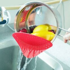 Colanders Kitchen Clip On Pot Strainer Drainer