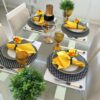 Gold Metal Candle Holder Set Chandelier Stand With Crystal chains Matte Black & Gold 2457 Alhamra ALHAMRA