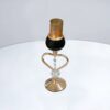 Gold Metal Candle Holder Set Chandelier Stand With Crystal chains Matte Black & Gold 2457 Alhamra ALHAMRA