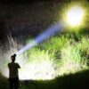 LED Multi-functional Rechargeable Lithium Headlight ZJ-1598-6 80W in 3 Light Modes Brightness + Flash Lasting Power Lithium Core-9912 Alhamra ALHAMRA