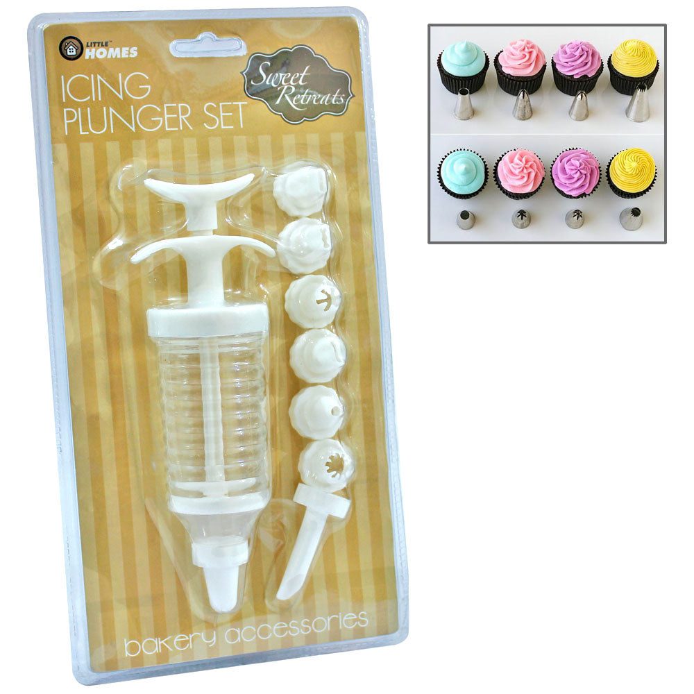 Little Homes Sweet Retreats Icing Plunger Set-Plastic-Alhamra-7011-ALHAMRA