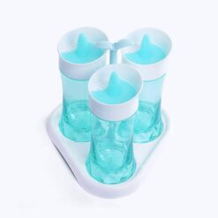 Multi-Purpose Rotary 3 Bottles of Cruet Sets Salt Pepper Shakers Kitchen for Seasoning Pot Multi-color 7188 Alhamra ALHAMRA