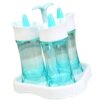 Multi-Purpose Rotary 3 Bottles of Cruet Sets Salt Pepper Shakers Kitchen for Seasoning Pot Multi-color 7188 Alhamra ALHAMRA