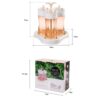 Multi-Purpose Rotary 3 Bottles of Cruet Sets Salt Pepper Shakers Kitchen for Seasoning Pot Multi-color 7188 Alhamra ALHAMRA