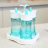 Multi-Purpose Rotary 3 Bottles of Cruet Sets Salt Pepper Shakers Kitchen for Seasoning Pot Multi-color 7188 Alhamra ALHAMRA
