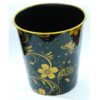 Multipurpose Room Basket - Floral Texture Bin & Basket - Black-Plastic-Alhamra-108-B-ALHAMRA