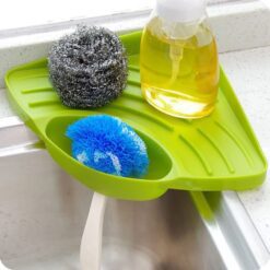Alternative view of Multipurpose Triangular Bathroom Items Holder Rack - Multicolor