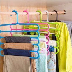 Pack of 2 - Multicolor 5 Layers Antislip Pent Clothes Hangers