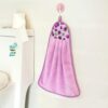 Pack of 3 - Coral Fleece Kitchen / Bathroom Hanging Towel - 15 x 8 inches - Multicolor - 2488 Alhamra ALHAMRA