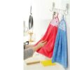 Pack of 3 - Coral Fleece Kitchen / Bathroom Hanging Towel - 15 x 8 inches - Multicolor - 2488 Alhamra ALHAMRA