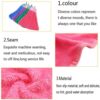 Pack of 3 - Coral Fleece Kitchen / Bathroom Hanging Towel - 15 x 8 inches - Multicolor - 2488 Alhamra ALHAMRA