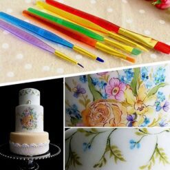 Alternative view of pack of 6-Cake Decorating Coloring Brush Set