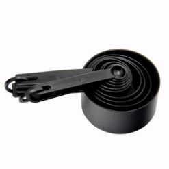 Pack of 8 - Non Stick Measuring Spoon - Black-Plastic-Alhamra-7027-ALHAMRA