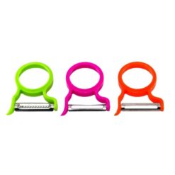 Pack of Trio - 3 Pcs Peelers Set - Scalpel / Serrated / Julienne - Multi Color