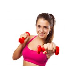 Pair of Vinyl Neoprene Coated Dumbbells - Red-Mixed-Alhamra-ALHAMRA