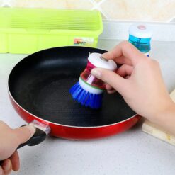 Plastic Cleaning Brush with Liquid Soap Dispenser