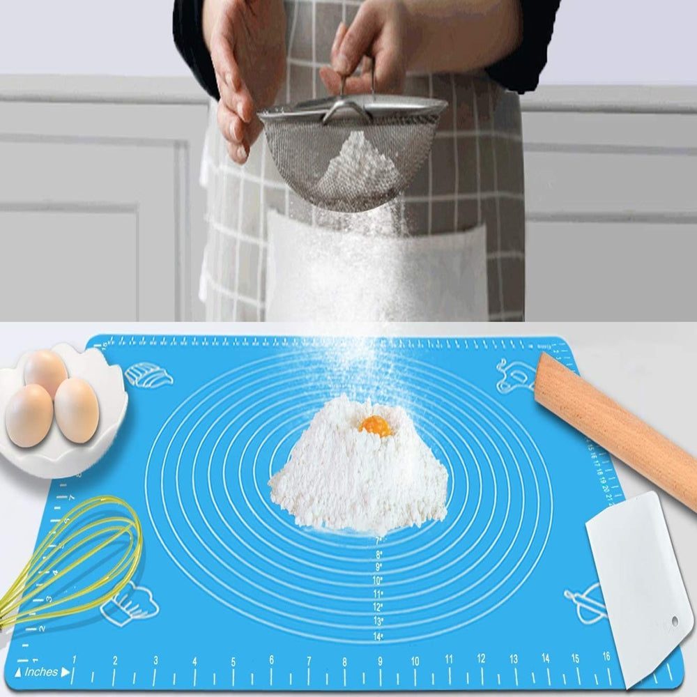 Silicon Baking & Pastry Mat for Dough & Roti Rolling 15 x 19 inches - Multicolor - 2477 Alhamra ALHAMRA