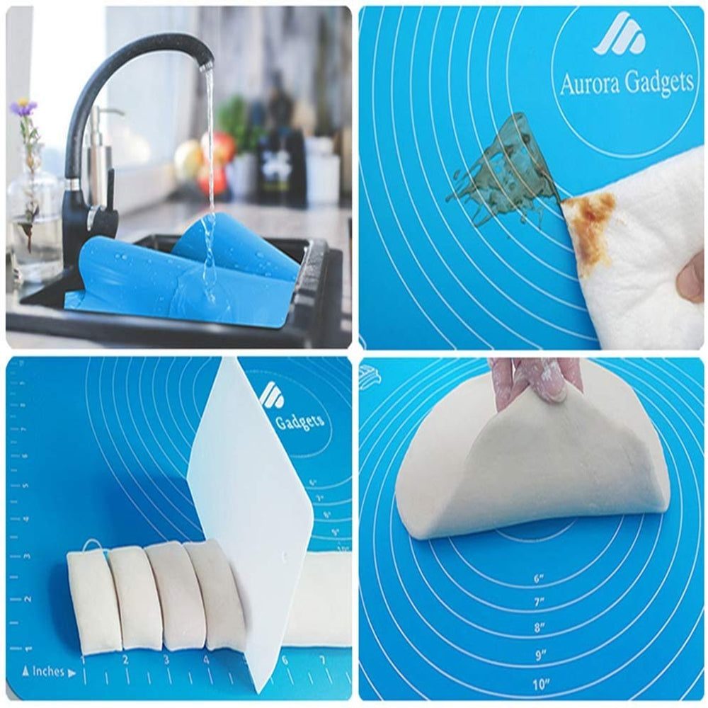 Silicon Baking & Pastry Mat for Dough & Roti Rolling 15 x 19 inches - Multicolor - 2477 Alhamra ALHAMRA