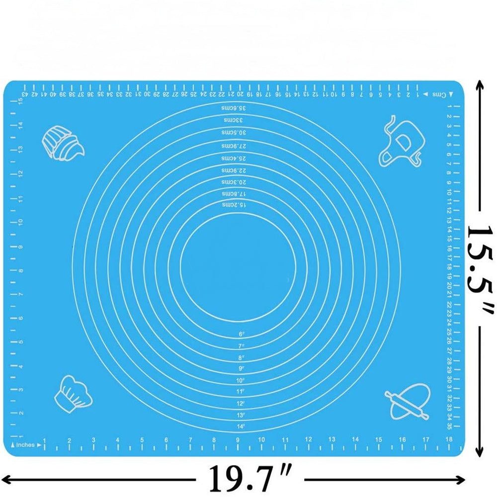 Silicon Baking & Pastry Mat for Dough & Roti Rolling 15 x 19 inches - Multicolor - 2477 Alhamra ALHAMRA