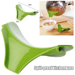 Alternative view of Silicone Colanders Kitchen Clip on Pot Strainer Drainer Funnel