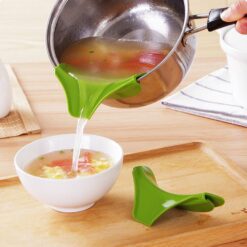 Silicone Colanders Kitchen Clip on Pot Strainer Drainer Funnel