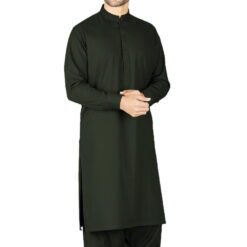 Unstiched Wash & Wear Gents Shalwar Kameez Fabric - Olive Green Alhamra ALHAMRA