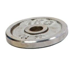 Weight Metal Plate - 1KG - Silver-Stainless Steel-Alhamra-8155-1-kg-ALHAMRA
