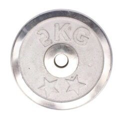 Weight Metal Plate - 2KG - Silver-Mixed-Alhamra-8144-2kg-ALHAMRA