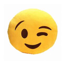 Yellow Velvet Emoji Cushion ALHAMRA ALHAMRA