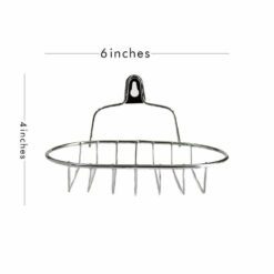 1Pcs Creative Single Layer Stainless Steel Soap Stand-Soap Dish Organizer Bathroom Shelf-6inches Lengthy Wall Hanging Suction Cup Style