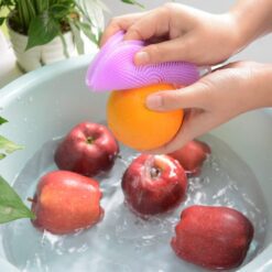 Alternative view of Heat Resistant Silicon Sponge Dishwasher Scrubber Pad - Multicolor