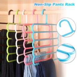 Alternative view of Pack of 2 - Multicolor 5 Layers Antislip Pent Clothes Hangers