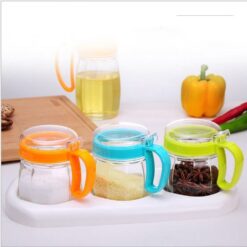 Pack of 3 - Glass Spice Containers / Spices Jars - Multicolors 7209