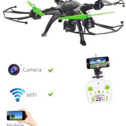 Alternative view of 6 Axis HD Aerial Quadcopter Drone with WIFI & Mobile connectivity -Black & Green