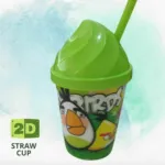 2D Amazing Juice Glass with Straw