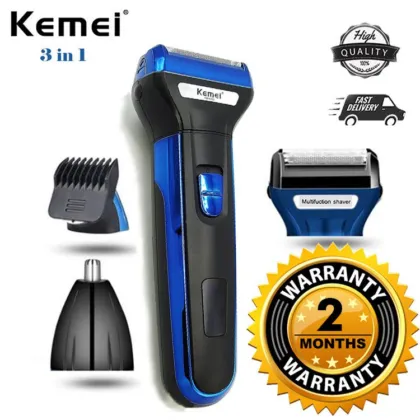 3 in 1 Branded Hair Trimmer for Men Grooming Kit - Shaver+Trimmer+Nose Hair Cuter