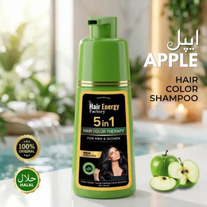 5 in 1 Apple Ammonia-Free Hair Color Shampoo – 200ml | Black and Brown