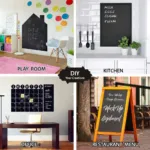 Black Matte Adhesive Chalkboard Contact Paper Vinyl Wall Decal Poster Alternative Bonus Chalks & Marker-Peel & Stick DIY Size 122 x 45 cm-4032